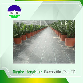 Black Anti - Weed 100gsm Split Film Woven Geotextile Fabric Polypropylene